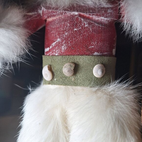 Kachina Doll Wolf Mask RB Vintage Native Folk Art Indian Fur Wood 12.5 Inch - Picture 4 of 14